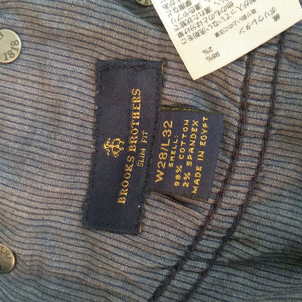 Brooks Brothers Slim Fit Stretch Chino Pants Men Sz W28/L32 - Picture 6 of 8